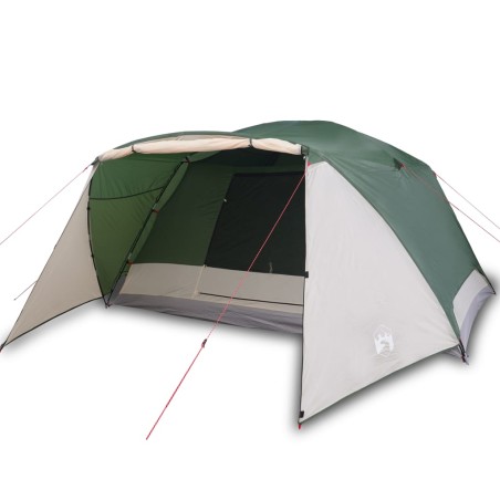 vidaXL Tienda de campaña 6 personas tafetán 190T verde 412x370x190 cm