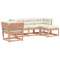 vidaXL Juego de muebles jardín 5 pzas y cojines madera abeto Douglas