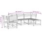 vidaXL Juego de muebles jardín 5 pzas y cojines madera abeto Douglas
