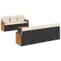 vidaXL Set de sofás de jardín 8 piezas y cojines ratán sintético negro vidaXL Set de sofás de jardín 8 piezas y cojines ratán sintético negro