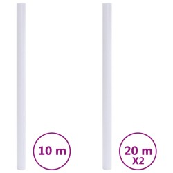 vidaXL Lámina de ventana esmerilada PVC blanco