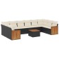 vidaXL Set de sofás de jardín 11 pzas y cojines ratán sintético negro vidaXL Set de sofás de jardín 11 pzas y cojines ratán sintético negro