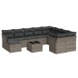 vidaXL Set de sofás de jardín 11 pzas y cojines ratán sintético gris vidaXL Set de sofás de jardín 11 pzas y cojines ratán sintético gris