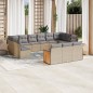 vidaXL Set sofás de jardín con cojines 13 pzas ratán sintético beige vidaXL Set sofás de jardín con cojines 13 pzas ratán sintético beige