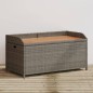 vidaXL Banco con almacenaje madera acacia ratán PE gris 100x50x52 cm vidaXL Banco con almacenaje madera acacia ratán PE gris 100x50x52 cm