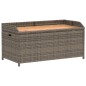 vidaXL Banco con almacenaje madera acacia ratán PE gris 100x50x52 cm vidaXL Banco con almacenaje madera acacia ratán PE gris 100x50x52 cm