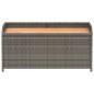 vidaXL Banco con almacenaje madera acacia ratán PE gris 100x50x52 cm vidaXL Banco con almacenaje madera acacia ratán PE gris 100x50x52 cm