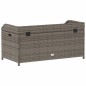 vidaXL Banco con almacenaje madera acacia ratán PE gris 100x50x52 cm vidaXL Banco con almacenaje madera acacia ratán PE gris 100x50x52 cm