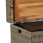 vidaXL Banco con almacenaje madera acacia ratán PE gris 100x50x52 cm vidaXL Banco con almacenaje madera acacia ratán PE gris 100x50x52 cm