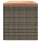 vidaXL Caja de almacenaje jardín madera acacia ratán gris 220x50x54cm