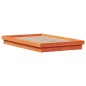 vidaXL Estructura de cama LED madera maciza pino marrón cera 140x200cm vidaXL Estructura de cama LED madera maciza pino marrón cera 140x200cm