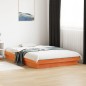 vidaXL Estructura de cama LED madera maciza pino marrón cera 140x200cm vidaXL Estructura de cama LED madera maciza pino marrón cera 140x200cm