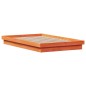 vidaXL Estructura de cama LED madera maciza pino marrón cera 140x190cm vidaXL Estructura de cama LED madera maciza pino marrón cera 140x190cm