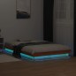 vidaXL Estructura de cama LED madera maciza pino marrón cera 140x190cm vidaXL Estructura de cama LED madera maciza pino marrón cera 140x190cm