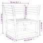 vidaXL Silla de jardín madera madera maciza de pino vidaXL Silla de jardín madera madera maciza de pino