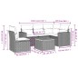 vidaXL Set de sofás de jardín 6 piezas y cojines ratán sintético negro vidaXL Set de sofás de jardín 6 piezas y cojines ratán sintético negro