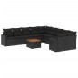 vidaXL Set de sofás de jardín 11 pzas y cojines ratán sintético negro vidaXL Set de sofás de jardín 11 pzas y cojines ratán sintético negro