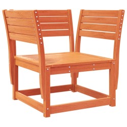 vidaXL Silla de jardín madera madera maciza de pino marrón cera