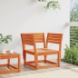 vidaXL Silla de jardín madera madera maciza de pino marrón cera vidaXL Silla de jardín madera madera maciza de pino marrón cera