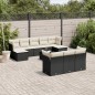 vidaXL Set de sofás de jardín 11 pzas y cojines ratán sintético negro vidaXL Set de sofás de jardín 11 pzas y cojines ratán sintético negro