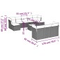 vidaXL Set de sofás de jardín 11 pzas y cojines ratán sintético negro vidaXL Set de sofás de jardín 11 pzas y cojines ratán sintético negro