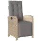 vidaXL Set comedor de jardín 5 pzas con cojines ratán sintético beige vidaXL Set comedor de jardín 5 pzas con cojines ratán sintético beige