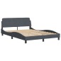 vidaXL Estructura cama con cabecero terciopelo gris oscuro 140x190 cm