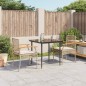 vidaXL Set comedor de jardín 3 pzas con cojines ratán sintético beige vidaXL Set comedor de jardín 3 pzas con cojines ratán sintético beige