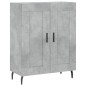 vidaXL Aparador alto madera contrachapada gris hormigón 69,5x34x180 cm vidaXL Aparador alto madera contrachapada gris hormigón 69,5x34x180 cm
