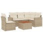 vidaXL Juego de sofás jardín con cojines 6 pzas ratán sintético beige vidaXL Juego de sofás jardín con cojines 6 pzas ratán sintético beige