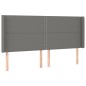 vidaXL Cama box spring colchón y luces LED tela gris oscuro 160x200 cm