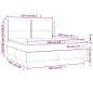 vidaXL Cama box spring colchón y luces LED tela gris oscuro 160x200 cm