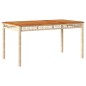 vidaXL Set comedor de jardín 7 pzas con cojines ratán sintético beige