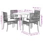 vidaXL Set comedor de jardín 5 piezas con cojines ratán sintético gris vidaXL Set comedor de jardín 5 piezas con cojines ratán sintético gris