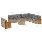 vidaXL Set de sofás de jardín 11pzas con cojines ratán sintético beige vidaXL Set de sofás de jardín 11pzas con cojines ratán sintético beige