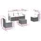 vidaXL Set de sofás de jardín 6 piezas y cojines ratán sintético negro vidaXL Set de sofás de jardín 6 piezas y cojines ratán sintético negro