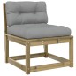 vidaXL Juego de muebles jardín 8 pzas y cojines madera pino impregnada vidaXL Juego de muebles jardín 8 pzas y cojines madera pino impregnada