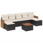 vidaXL Set de sofás de jardín 8 piezas y cojines ratán sintético negro vidaXL Set de sofás de jardín 8 piezas y cojines ratán sintético negro