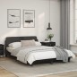 vidaXL Estructura de cama con cabecero cuero sintético negro 140x190cm