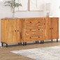vidaXL Armarios auxiliares 3 uds madera maciza de acacia 60x33x75 cm vidaXL Armarios auxiliares 3 uds madera maciza de acacia 60x33x75 cm