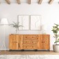 vidaXL Armarios auxiliares 3 uds madera maciza de acacia 60x33x75 cm vidaXL Armarios auxiliares 3 uds madera maciza de acacia 60x33x75 cm