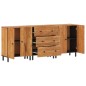 vidaXL Armarios auxiliares 3 uds madera maciza de acacia 60x33x75 cm vidaXL Armarios auxiliares 3 uds madera maciza de acacia 60x33x75 cm