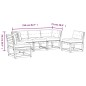 vidaXL Set de sofás jardín 5 pzas con cojines madera pino marrón cera vidaXL Set de sofás jardín 5 pzas con cojines madera pino marrón cera