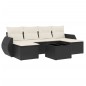 vidaXL Set de comedor de jardín 7 pzas y cojines ratán sintético negro vidaXL Set de comedor de jardín 7 pzas y cojines ratán sintético negro