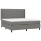 vidaXL Cama box spring colchón y luces LED tela gris oscuro 180x200 cm vidaXL Cama box spring colchón y luces LED tela gris oscuro 180x200 cm