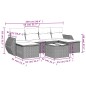 vidaXL Set de comedor de jardín 7 pzas y cojines ratán sintético negro vidaXL Set de comedor de jardín 7 pzas y cojines ratán sintético negro