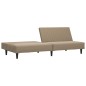 vidaXL Sofá cama de 2 plazas cuero sintético color capuchino vidaXL Sofá cama de 2 plazas cuero sintético color capuchino