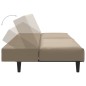 vidaXL Sofá cama de 2 plazas cuero sintético color capuchino vidaXL Sofá cama de 2 plazas cuero sintético color capuchino