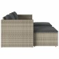 vidaXL Set sofás jardín y cojines 5 pzas ratán sintético acacia gris vidaXL Set sofás jardín y cojines 5 pzas ratán sintético acacia gris