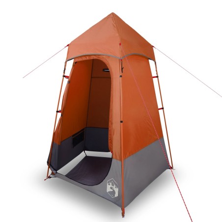 vidaXL Tienda de privacidad tafetán 190T naranja y gris 121x121x225 cm